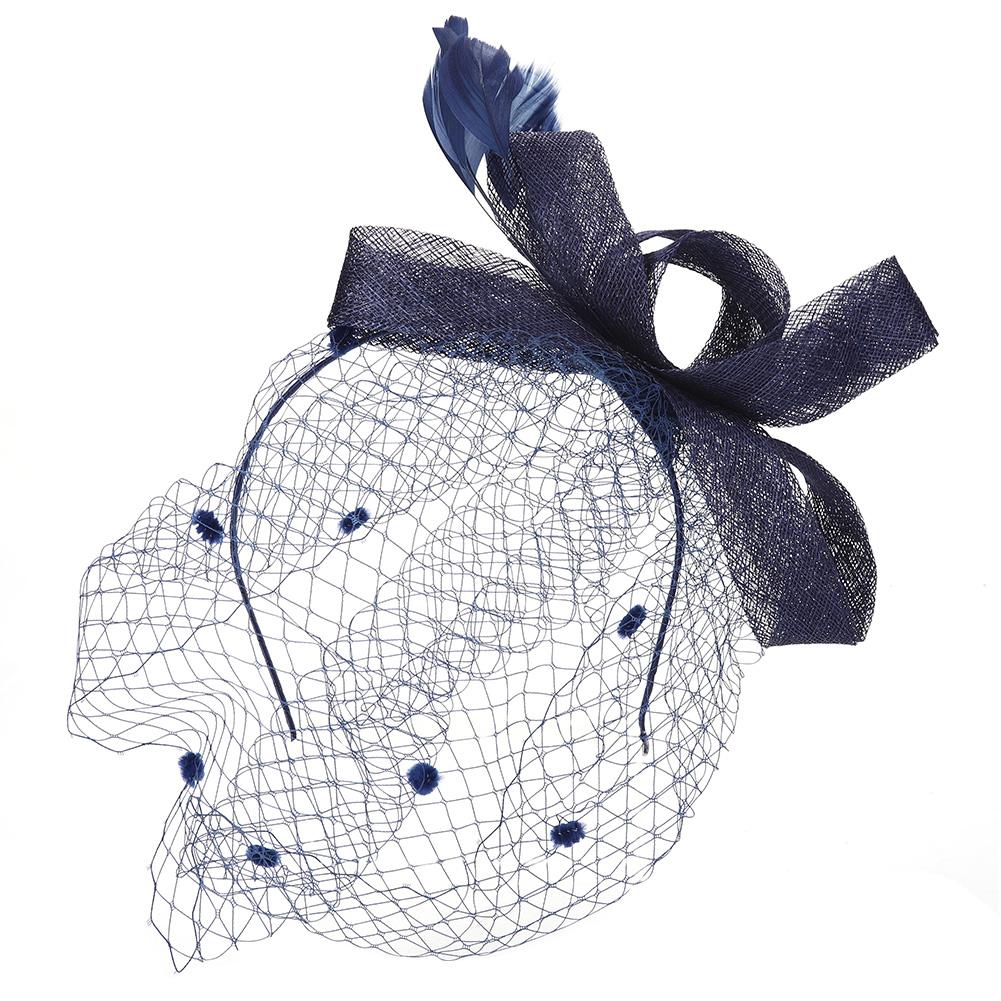 Wedding Women Net Mesh Bridal Face Veil Hats Brides Fascinator Headwear Hair Accessory(Black)