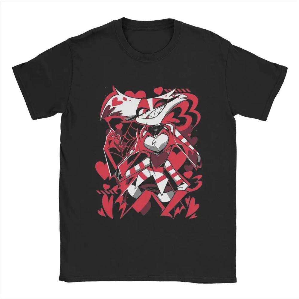 

Hazbins Hotels Angel Dust TShirt for Men Funny Cotton Tee Shirt Crewneck Short Unisex T-Shirt XL