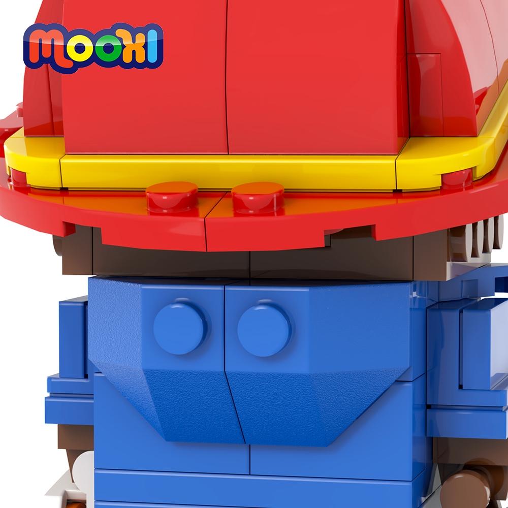 MOOXI Film 121 Stück MOC Steine Tier Bären Figuren BrickHeadsed Bausteine Lernspielzeug für Kinder Geburtstagsgeschenk MOC7216