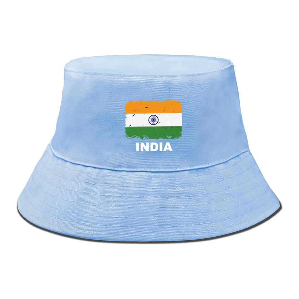 India Flag Print Bucket Hat , Patriotic Men's Hat Fashion Unisex Simple Basin Cap