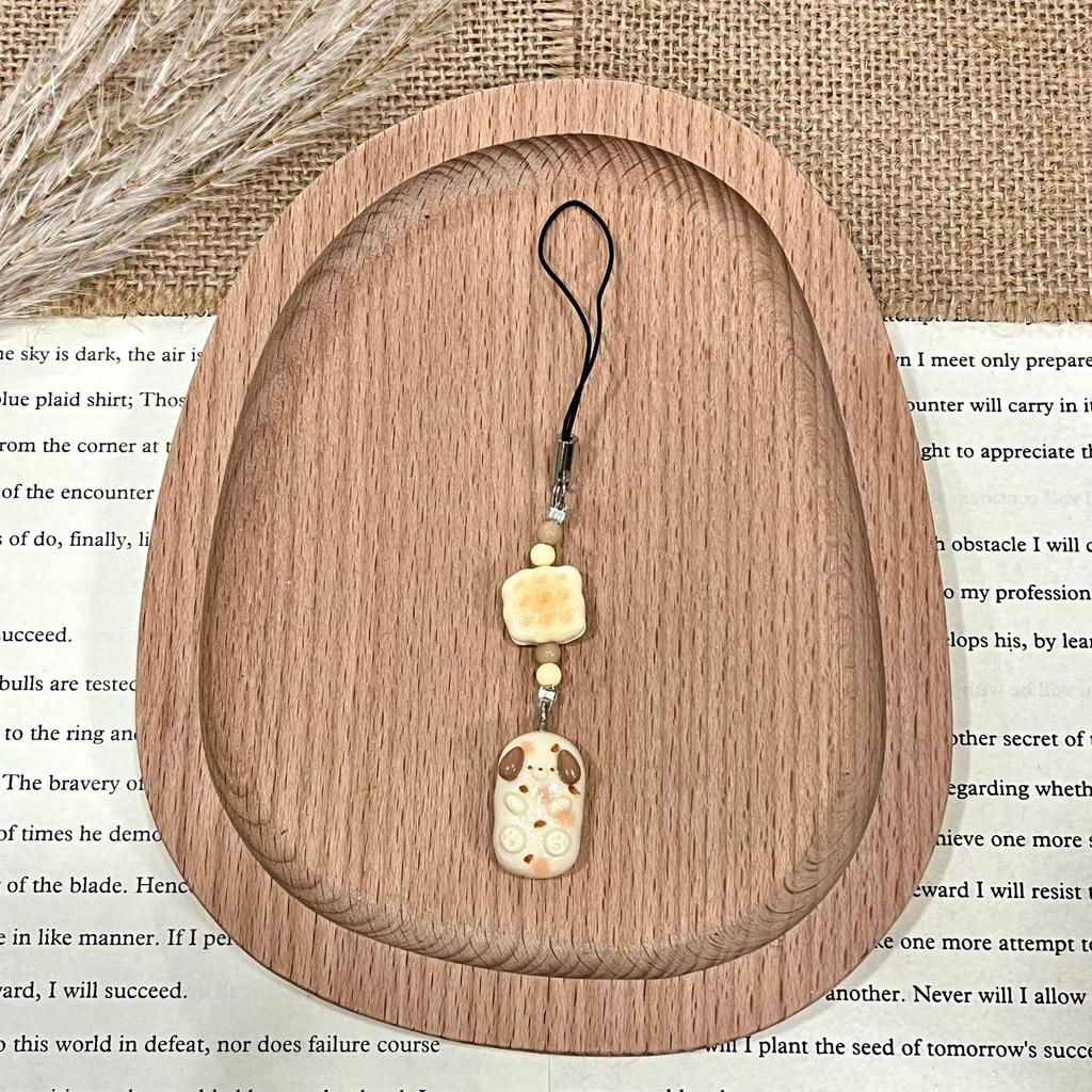 Animal World Bread Toy Keychain with Cute Pendant and Lanyard