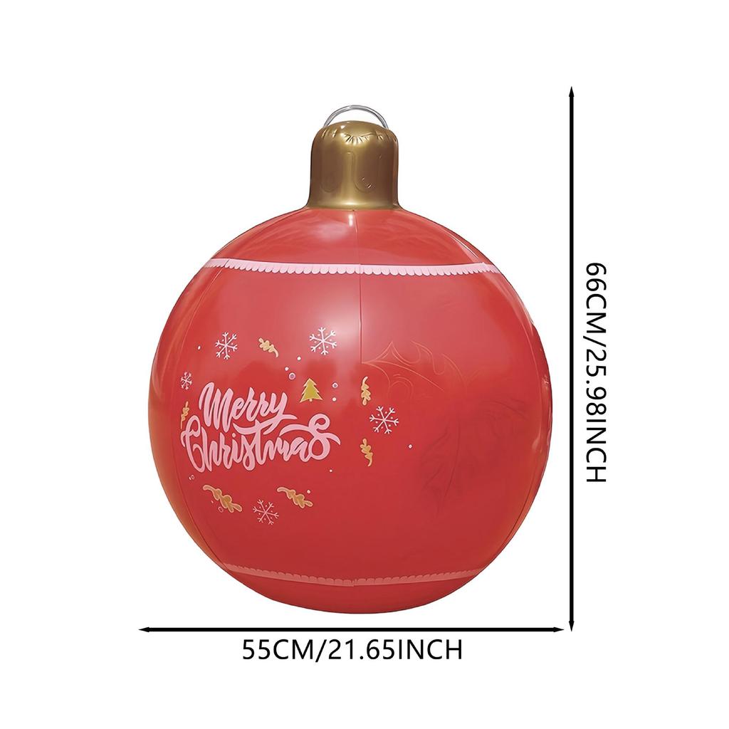 New Plastic Inflatable Christmas Ball - Holiday Decor Ball with Thickened Eco-Friendly PVC