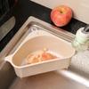 Neue dreieckige Küchenspüle Sieb Abfluss Obst Gemüse Abtropffläche Schwamm Rack Storage Tool Korb Saugnapf Spüle Filter Regal