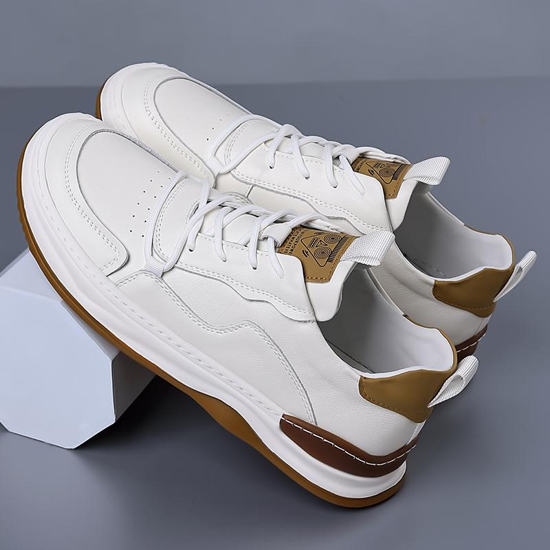 Men's Shoes High Quality Leather Lace-up Casual Shoes Comfy Luxury Brand Tenis Men Sneakers Walking Skateboard shoes Mocassins