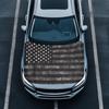 American Flag Print Car Hood Cover Stretch Material Car Hood Cover Waterproof Automotive Accessories Easy Installation for Car Hood Protection and