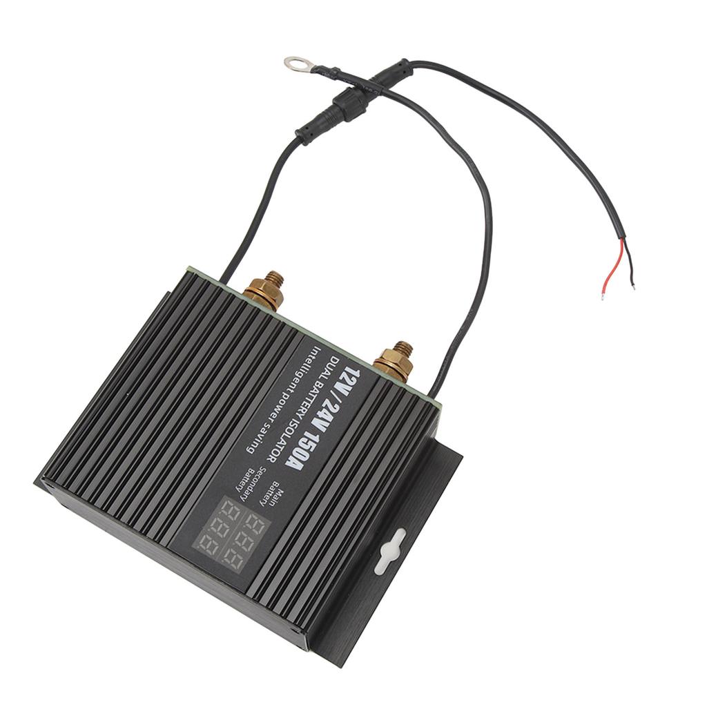 Dual Battery Smart Isolator 150A Safe Protection Multipurpose Battery Isolator for Marine Car Truck RV ATV DC12V 24V