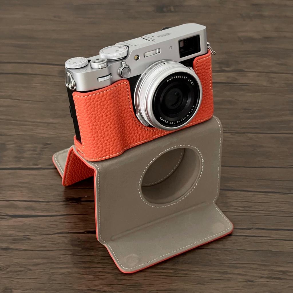 Portable Camera Protective Case Retro Full Camera Case Carry Bag Opening Bottom Design with Shoulder Strap Replacement for 0VI Camer