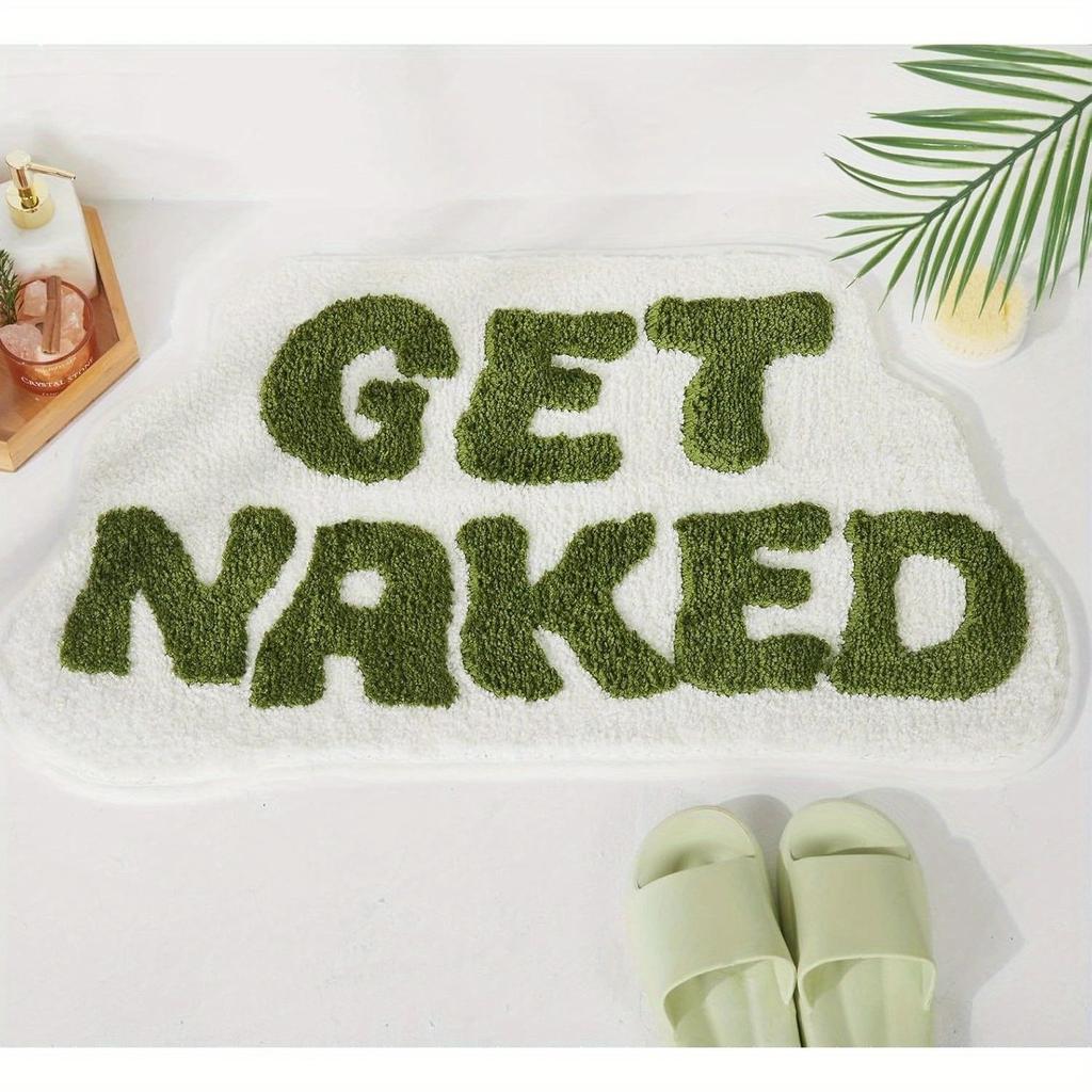 English Letter Imitation Cashmere High Density Floor Mat Dirty Resistant Floor Mat Bathroom Water Absorbing and Anti Slip Floor Mat