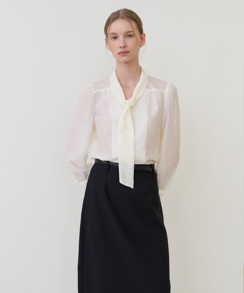 BIBYSEOB Back Slit Skirt Black [T61]