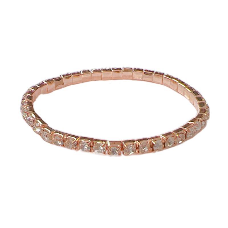 Jewelry Full Diamond Single Row Elastic Bracelet Bridal Versatile Rhinestone Bracelet Claw Chain Diamond Bracelet