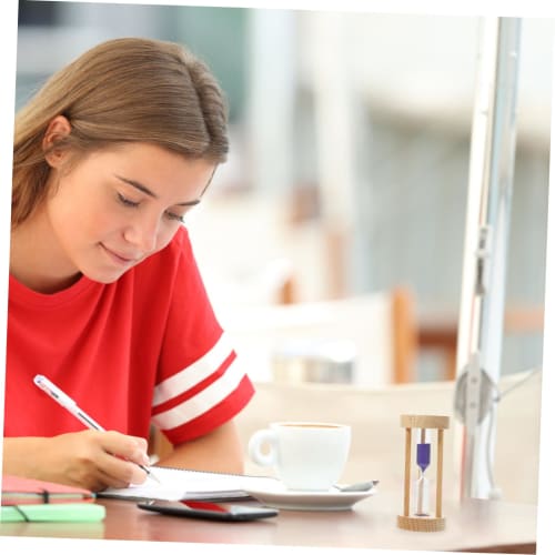 Lurrose Wooden Hourglass, Tabletop Clock, Kitchen Timer, Classroom Hourglass, 3-Minute Sand Timer, Kids Sand Timer, Office Decor, Ornament, Gift, Cook