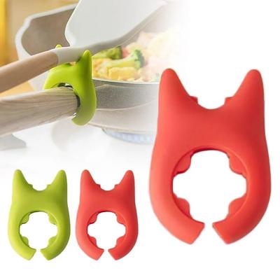 6pcs Pot Clip Pot Holder For Spoon Rest Silicone And Anti Scald Grip Easy Pot Fixed Clamp Kitchen Accessories Tools