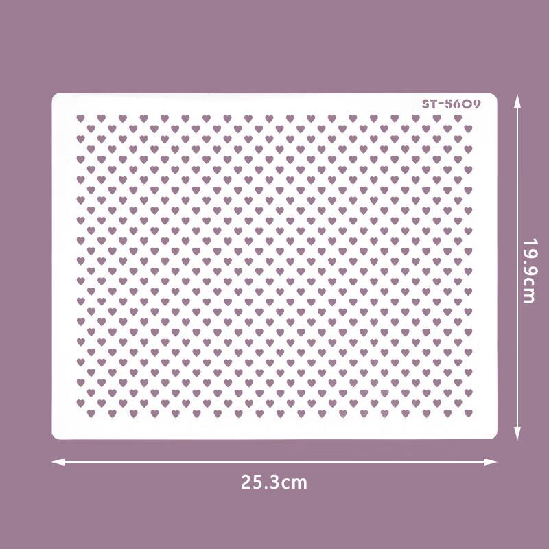 Cake Decorating Stencil & Powder Duster Set