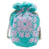 Kathy Mam Island Style Drawstring Five Islands 23903006 23903006D Hibiscus Emerald Pouch, Pouch, Series, Emerald, [D]