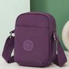 Compact Nylon Crossbody Bag with Double Zipper Closure Adjustable Strap Small Casual Purse for Daily Travel