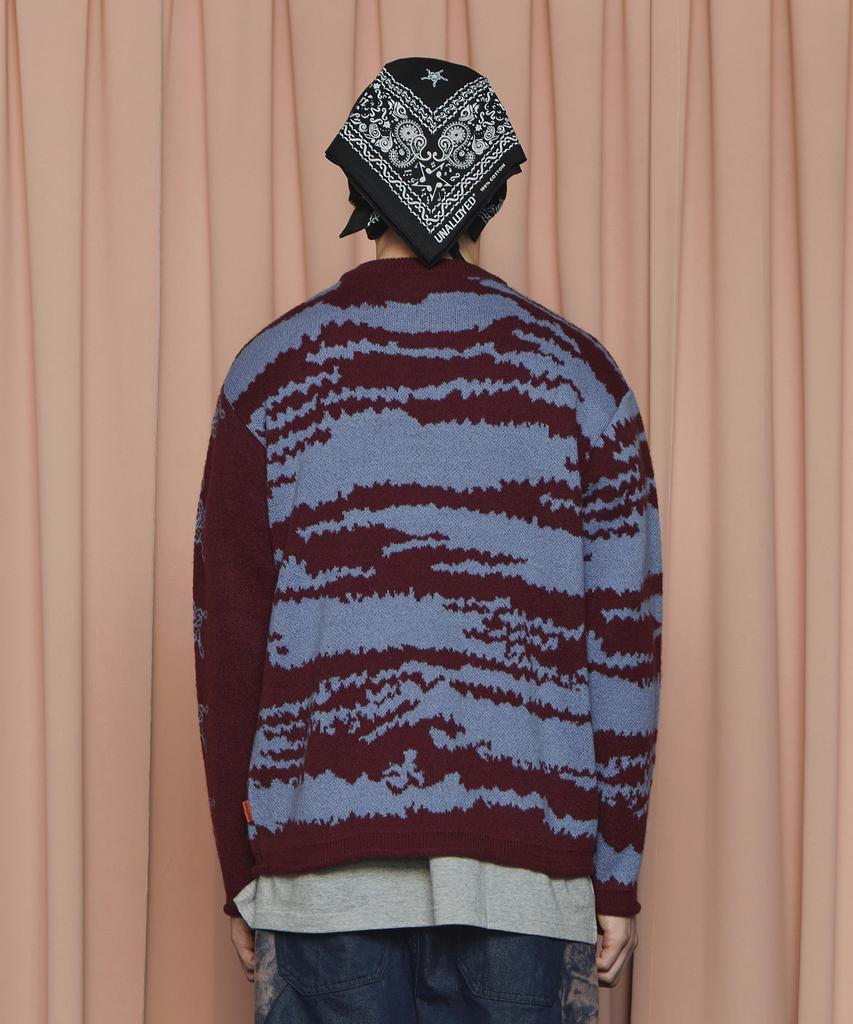 UNALLOYED Note Star Knit / Burgundy