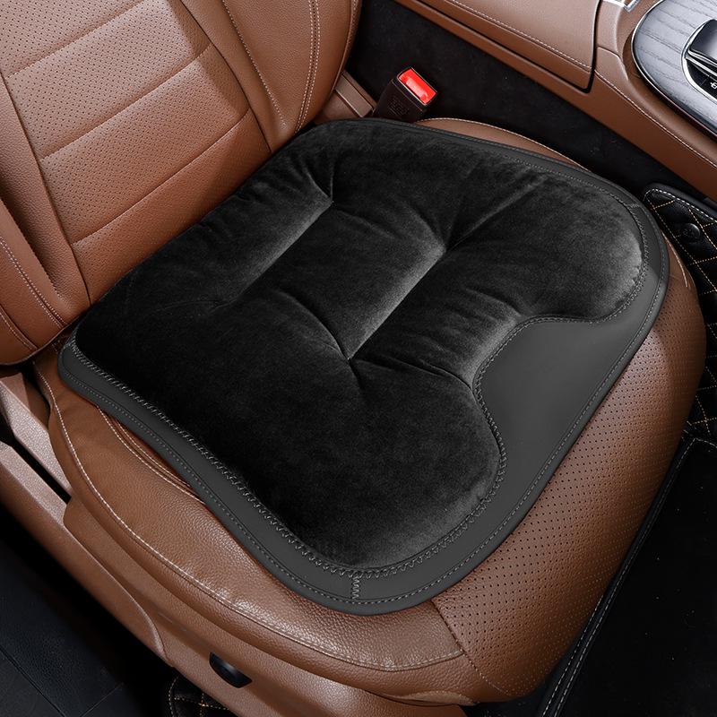 Luxury Flannel Winter Plush Car Seat Cushion for Mercedes-Benz & BMW - Thick, Warm, Three-Piece Rear Set