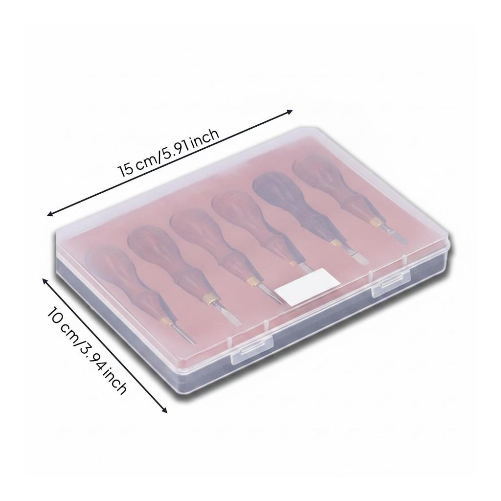 6 Pieces Watch Repair Set Wooden Handle Case Opening Tool Stainless Steel