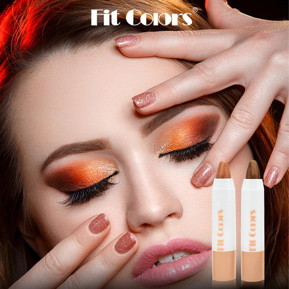 Eye Shadow Set Highlighter Pen, Not Easy To Take Off Eye Makeup Pen Set Comes With Eyeliner (eyeliner/shape Color Random) Eyeliner Black