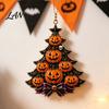 Small Halloween Gifts for Kids Tree Acrylic Hanging Ornament, Pumpkin Ghost Skull Seasonal Trick or Treat Party Supplies Decor, Spooky Pendant