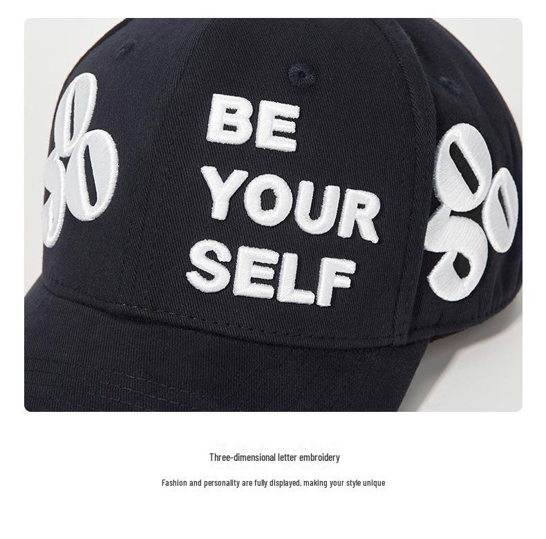 American Flat-Brim Cap with 3D Embroidered Custom Letters - High-Quality Trendy Baseball Hat