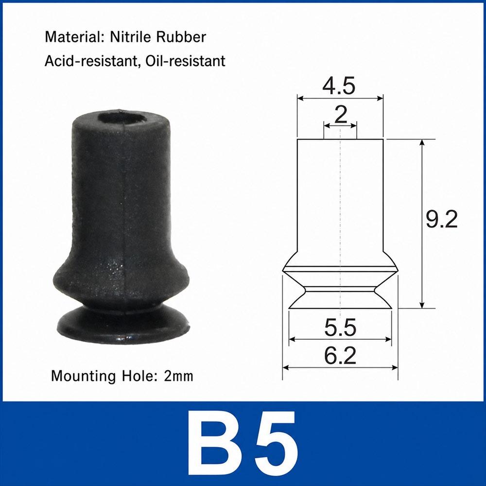 1Pcs PIAB Style Vacuum Suction Cup Bellows Suction Cup  for Injection Molding Machine Manipulator