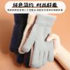 Autumn and Winter Women's Plush Touch Screen Gloves Warm and Cold Imitation Mink Knitted Soft Hot-selling Gloves