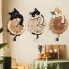 Cat Wall Hanging Clock Swinging Modern Silent Clock Animal Wall Ornament for Living Room Office Kitchen Indoor Home Decoration