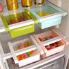 2Pcs Durable ABS Storage Rack Sliding Kitchen Refrigerator Fridge Shelf Holder Storage Box Home Supplies