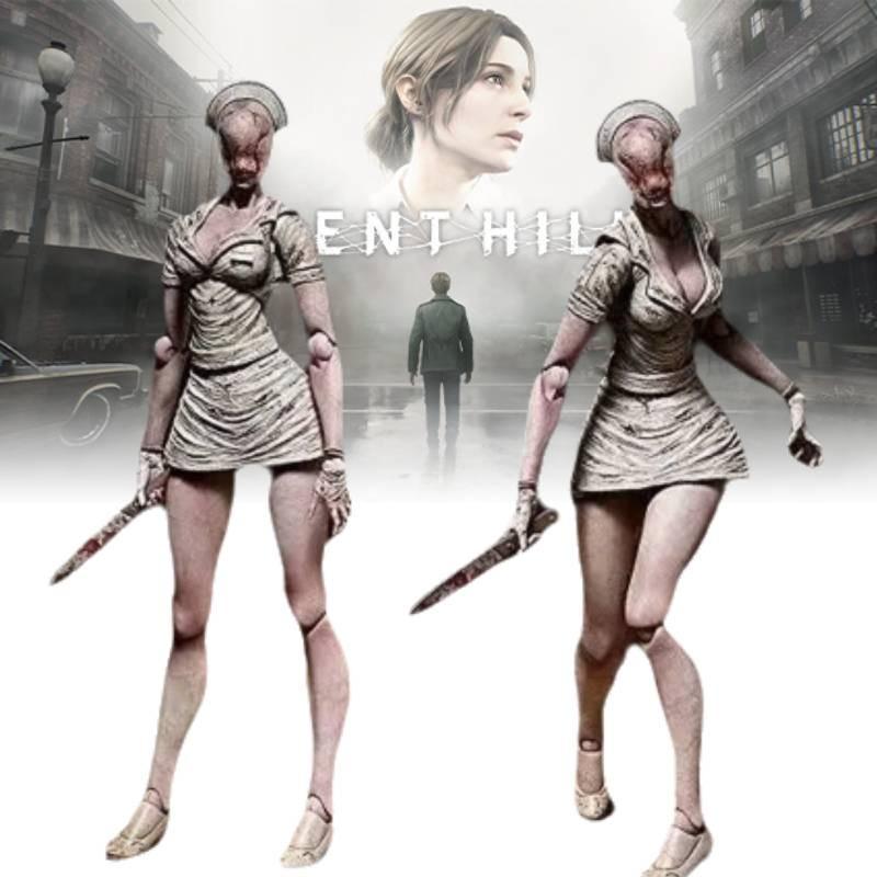 Silent Hill 2 Figma Üçgen Kafa Aksiyon Figürü Kırmızı Piramit Yüzlü Hemşire Koleksiyon Modeli