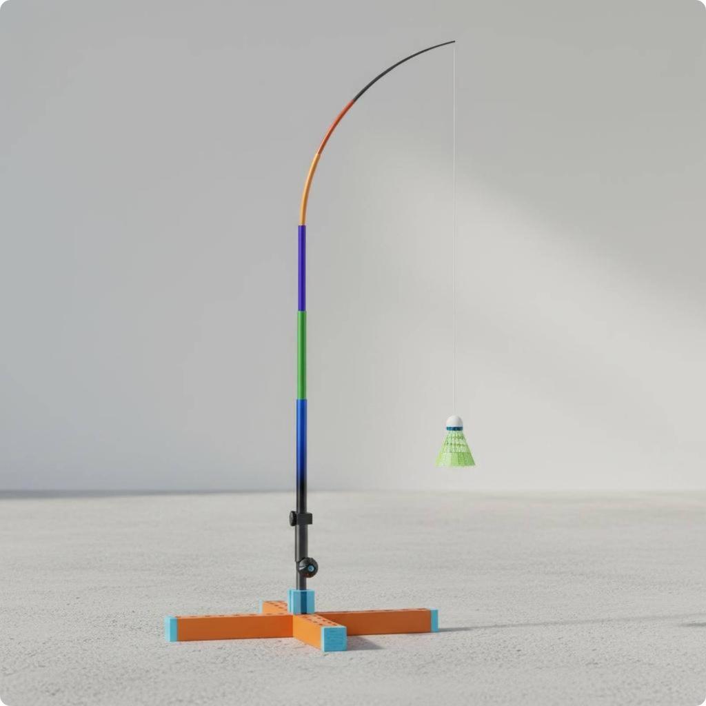 Solo Badminton Practice Aid Beginner Friendly Automatic Stand