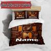 3pcs Duvet Cover Set (1*Duvet Cover + 2*Pillowcase, Without Core), Custom Name Bradford City AFC Pattern Bedding Set, Home Bedroom Decor Gift