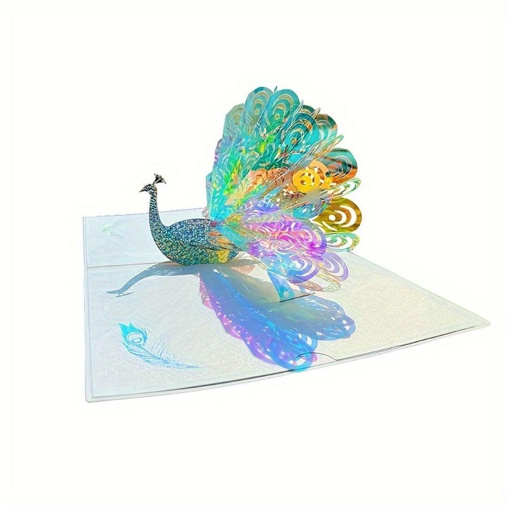 Foldable Holiday Greeting Card Paper Invitation Cards Creative Pop-Up Greeting Card  Mid-Autumn
