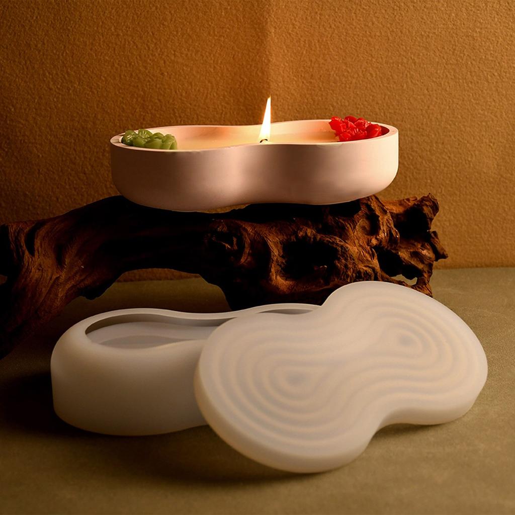 Storage Box Resin Molds Bowknot Jewelry Box Silicone Molds with Lid Epoxy Casting Molds Candle Cup Candlestick Mould