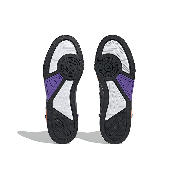 Adidas Neo D-Pad Mid Casual Slip-Resistant Durable High-Top Skate Shoes Unisex Sneakers Gray Orange HQ4231