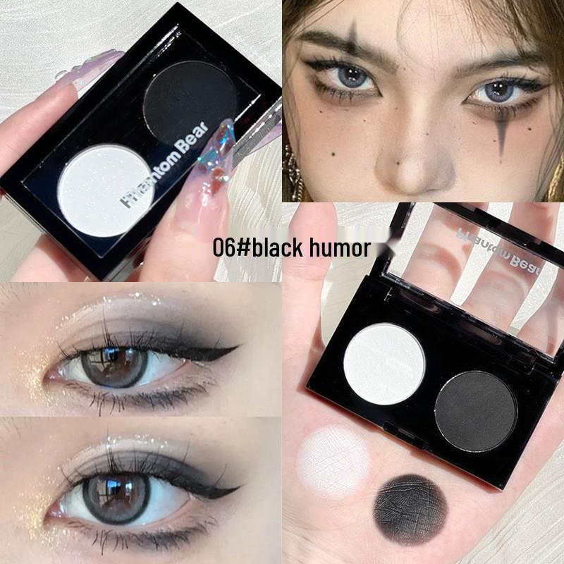 

Палетка теней для век Phantom Bear Duo - Black Pink Barbie, Цементные оттенки для высококлассного повседневного макияжа