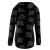Damen Casual Fashion Print Langarm Pullover Kapuzen Top Sweatshirts