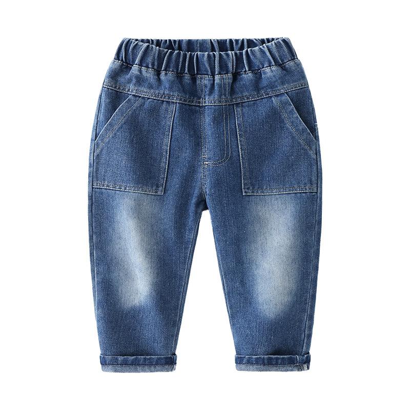 Boys Denim Pants Spring Casual Cotton Jeans Soft Mid Rise Long Trousers for Kids