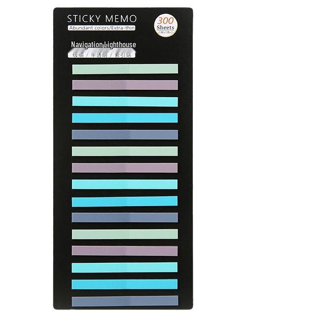 300 Translucent Ultra-Thin PET Index Tabs: Color-Coded Sticky Notes for Marking & Fluorescent Messages