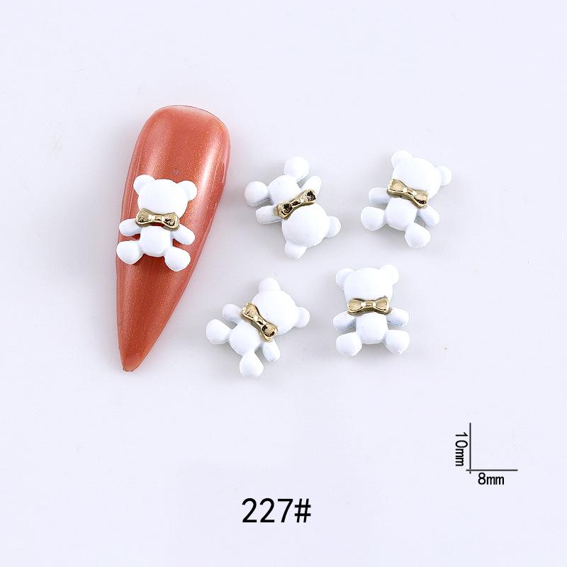 New Cute Bow Heart Nail Art: Frosted Matte Blue & Pink