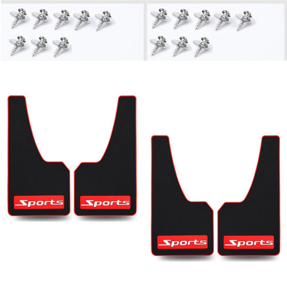 4Pcs Black Rubber Car Mud Flap Mudguards Fender Cover Anti-Collision 43.5X23X5Cm