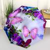 1pc Butterfly Flowers Automatic Umbrella | Portable Foldable 8-Rib Manual Open, Cute Birthday & Holiday Gift for Outdoor Yy260107117