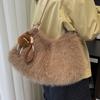 Japanese and Korean Fashion Simple Faux Fur 2026 Women's New Winter Style Commuter High-End Feel Shoulder Bag, Handbag and Crossbody Bag