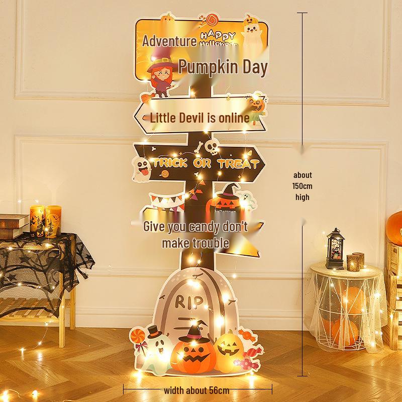 Halloween Pumpkin Lantern Board Standee for Outdoor/Kindergarten Decorations