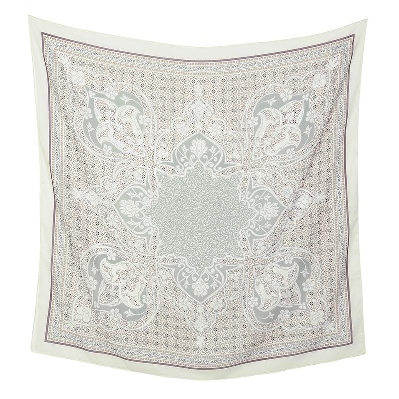 Autumn and winter hot-selling new floral printing large-size square scarf women's popular Malay women's headscarf