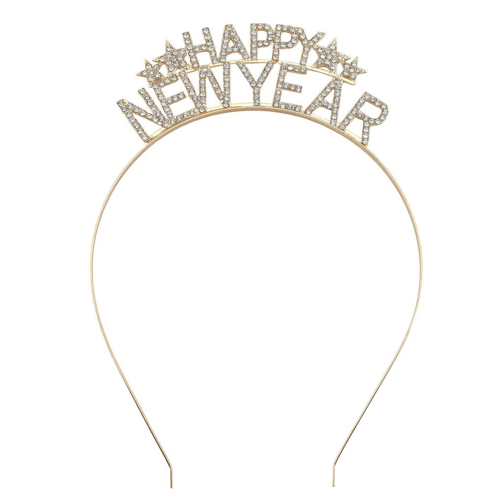 Holiday Headwear Adjustable Rhinestone Headband New Year Headband Sparkling Christmas Headpiece For New Year'S Eve Special