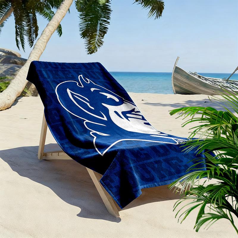 Duke Blue Devils Print Beach Towel, Large Soft Quick Dry Towel for Beach Camping Swimming