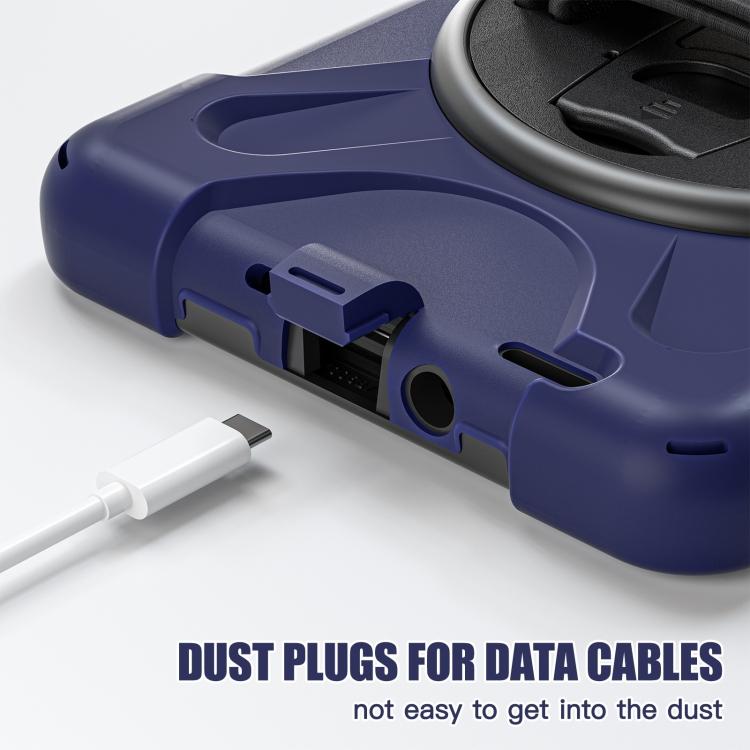 Capa Híbrida de PC com Silicone e Suporte Giratório para Tablet com Alça de Ombro