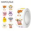 Children's Cartoon Animal Sticker, Cute Reward Sticker Label, Kindergarten Teacher's Encouragement Supplies