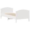 Vidaxl Bed Frame Without Mattress, White, 75X190 Cm, Solid Pine Wood